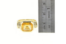 Load image into Gallery viewer, 14K 4.04 Ctw Golden Citrine Diamond Accent Ring Yellow Gold