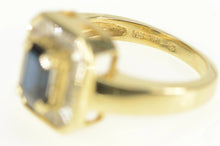 Load image into Gallery viewer, 14K 1.52 Ctw Sapphire Diamond Halo Engagement Ring Yellow Gold
