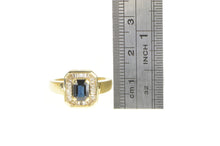 Load image into Gallery viewer, 14K 1.52 Ctw Sapphire Diamond Halo Engagement Ring Yellow Gold