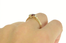 Load image into Gallery viewer, 14K 0.88 Ctw Natural Ruby Diamond Engagement Ring Yellow Gold