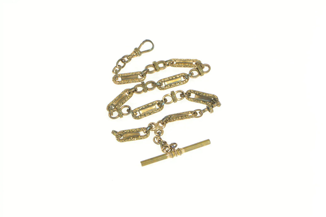 Victorian Ornate Scroll Steampunk Chain Pocket Watch Fob