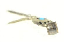 Load image into Gallery viewer, Sterling Silver Turquoise Native American Navajo Feather Pendant