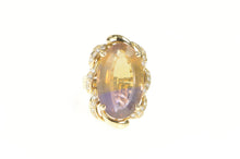 Load image into Gallery viewer, 14K 18.00 Ctw Ametrine Diamond Twist Halo Cocktail Ring Yellow Gold