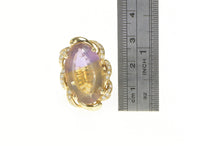 Load image into Gallery viewer, 14K 18.00 Ctw Ametrine Diamond Twist Halo Cocktail Ring Yellow Gold