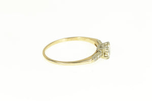 14K 1940's 0.46 Ctw VVS Diamond Classic Engagement Ring Yellow Gold