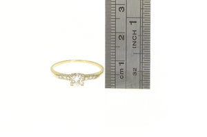 14K 1940's 0.46 Ctw VVS Diamond Classic Engagement Ring Yellow Gold