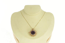 Load image into Gallery viewer, 14K Victorian Amethyst Ornate Filigree Statement Pendant/Pin Yellow Gold