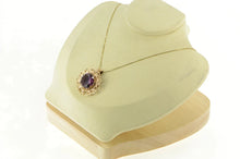 Load image into Gallery viewer, 14K Victorian Amethyst Ornate Filigree Statement Pendant/Pin Yellow Gold