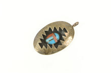 Load image into Gallery viewer, Sterling Silver Andrew Henry Native American Navajo Oval Pendant