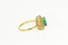 Load image into Gallery viewer, 14K 1.10 Ctw Emerald Diamond Halo Engagement Ring Yellow Gold