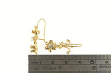 Load image into Gallery viewer, 14K 1.10 Ctw 1950&#39;s Diamond Gypsy Dangle Earrings Yellow Gold