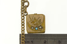 Load image into Gallery viewer, Gold Filled Moon Photo Locket Pocket Watch Fob Steampunk Necklace 15.5&quot;