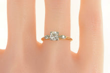 Load image into Gallery viewer, 14K 40&#39;s 0.58 Ctw Old European Diamond Engagement Ring Yellow Gold