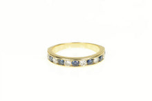 Load image into Gallery viewer, 14K 1.60 Ctw Sapphire Diamond Wedding Band Ring Yellow Gold