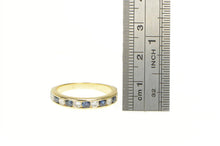 Load image into Gallery viewer, 14K 1.60 Ctw Sapphire Diamond Wedding Band Ring Yellow Gold