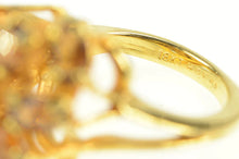 Load image into Gallery viewer, 18K Oval Citrine Tree Branch Cluster Cocktail Ring Yellow Gold