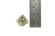 Load image into Gallery viewer, Sterling Silver Pear Labradorite Cabochon Bezel Statement Ring