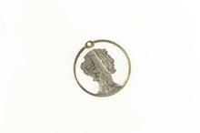 Load image into Gallery viewer, Sterling Silver Mercury Dime Cut Out Coin Artisan Charm/Pendant