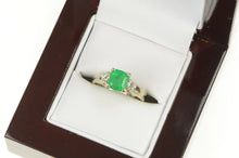 Load image into Gallery viewer, 14K 1.29 Ctw Natural Emerald Diamond Engagement Ring White Gold