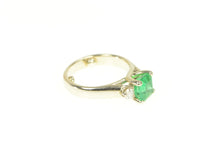 Load image into Gallery viewer, 14K 1.29 Ctw Natural Emerald Diamond Engagement Ring White Gold