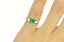 Load image into Gallery viewer, 14K 1.29 Ctw Natural Emerald Diamond Engagement Ring White Gold