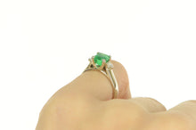 Load image into Gallery viewer, 14K 1.29 Ctw Natural Emerald Diamond Engagement Ring White Gold