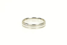 Load image into Gallery viewer, Platinum 5.0mm Grooved Simple Wedding Band Ring