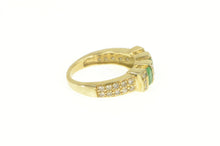 Load image into Gallery viewer, 10K 1.64 Ctw Oval Emerald Diamond Squared Ring Yellow Gold
