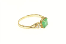 Load image into Gallery viewer, 18K 1.15 Ctw Emerald Diamond Engagement Ring Yellow Gold