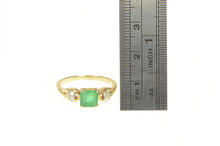 Load image into Gallery viewer, 18K 1.15 Ctw Emerald Diamond Engagement Ring Yellow Gold