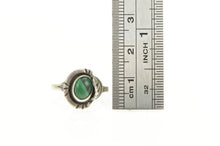 Load image into Gallery viewer, Sterling Silver Taxco Malachite Cabochon Leaf Statement Ring