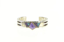 Load image into Gallery viewer, Sterling Silver Navajo Ronnie Joe Henry 14k Sugilite Cuff Bracelet 6.25&quot;