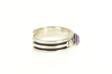 Load image into Gallery viewer, Sterling Silver Navajo Ronnie Joe Henry 14k Sugilite Cuff Bracelet 6.25&quot;
