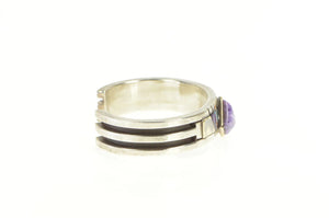 Sterling Silver Navajo Ronnie Joe Henry 14k Sugilite Cuff Bracelet 6.25"