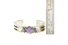 Load image into Gallery viewer, Sterling Silver Navajo Ronnie Joe Henry 14k Sugilite Cuff Bracelet 6.25&quot;