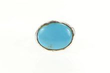 Load image into Gallery viewer, Sterling Silver Turquoise Cabochon Textured Southwestern Ring