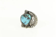 Load image into Gallery viewer, Sterling Silver Turquoise Southwestern Handmade Statement Ring