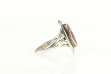 Load image into Gallery viewer, Sterling Silver Teme Coral Lapis Southwestern Geometric Ring
