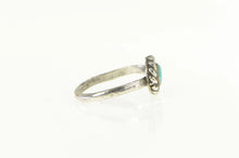 Load image into Gallery viewer, Sterling Silver Round Turquoise Twist Trim Southwestern Ring