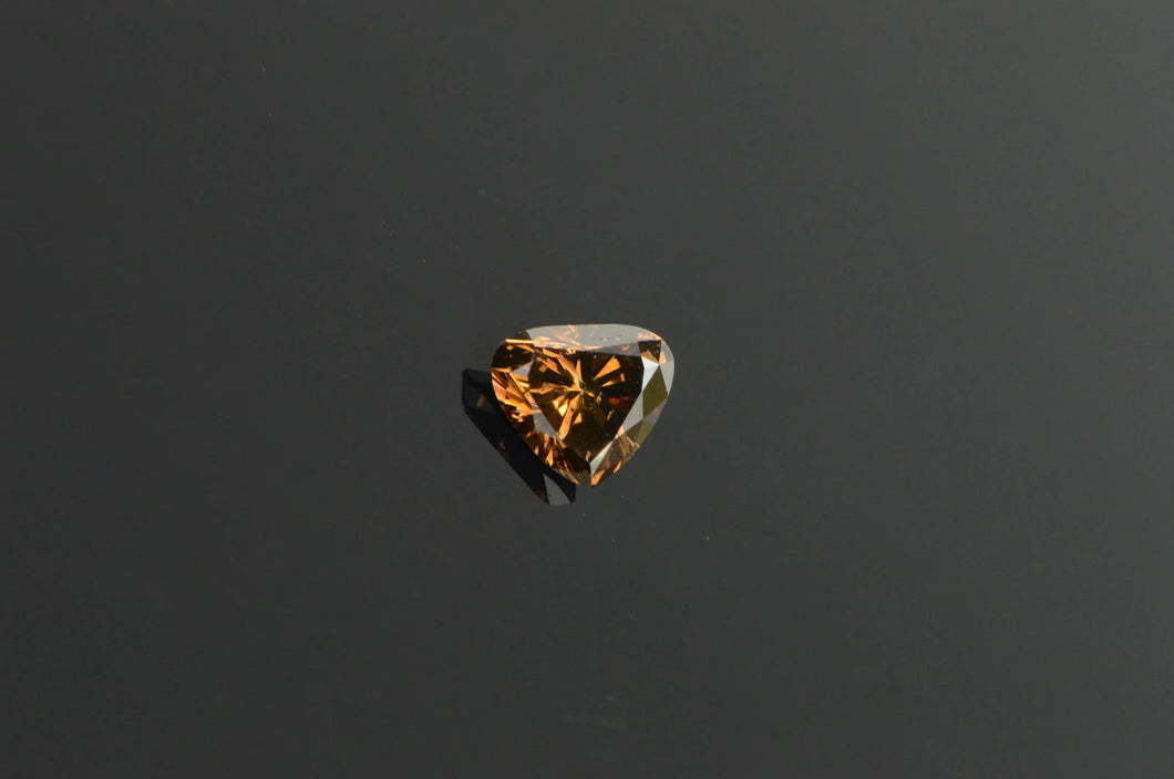 GIA 0.65 Ct Heart Cut Fancy Dark Brown Color, I1 Clarity Diamond