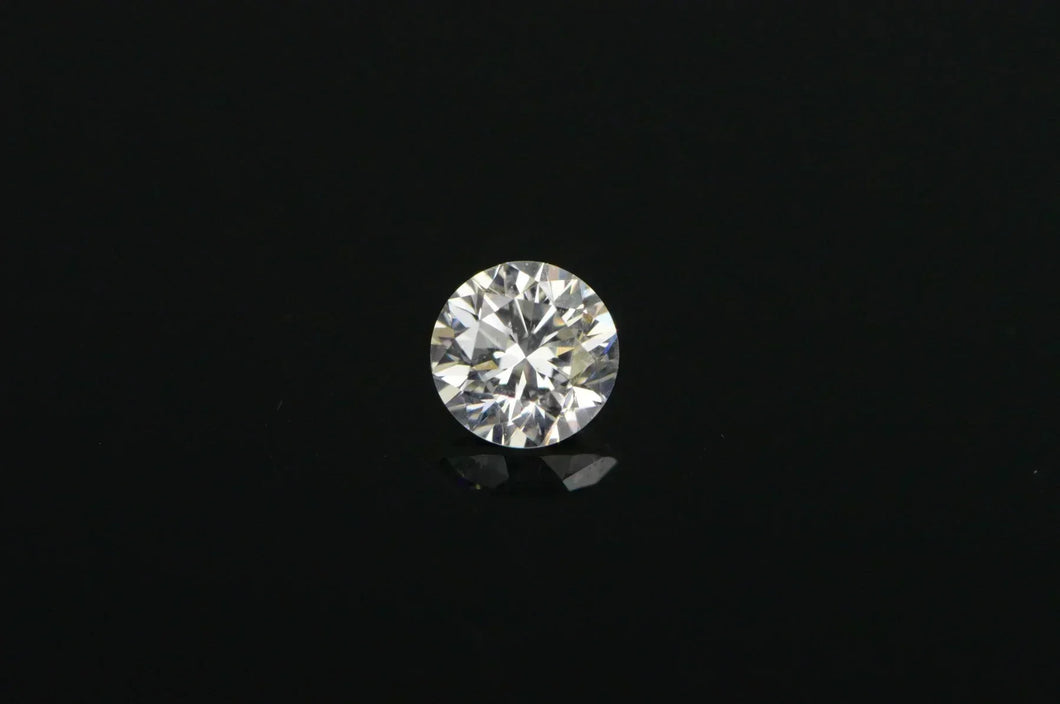 14K GIA 0.48 Ct Round Brilliant Cut F Color SI1 Clarity Diamond Yellow Gold