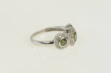 Load image into Gallery viewer, 14K 1.30 Ctw Green White Diamond Halo Engagement Ring White Gold