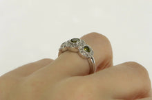 Load image into Gallery viewer, 14K 1.30 Ctw Green White Diamond Halo Engagement Ring White Gold