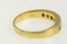 Load image into Gallery viewer, 18K 0.63 Ctw Princess Sapphire Diamond Wedding Ring Yellow Gold