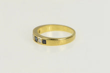 Load image into Gallery viewer, 18K 0.63 Ctw Princess Sapphire Diamond Wedding Ring Yellow Gold
