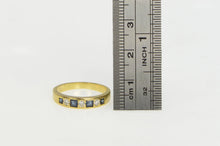 Load image into Gallery viewer, 18K 0.63 Ctw Princess Sapphire Diamond Wedding Ring Yellow Gold
