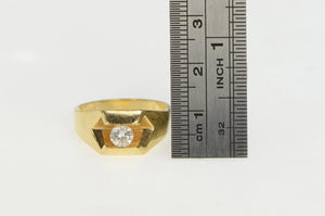 14K 0.45 Ct VS Diamond Pressure Set Men's Ring Yellow Gold