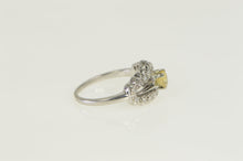 Load image into Gallery viewer, 18K Art Deco Citrine Diamond Vintage Engagement Ring White Gold