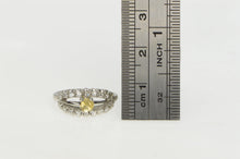 Load image into Gallery viewer, 18K Art Deco Citrine Diamond Vintage Engagement Ring White Gold