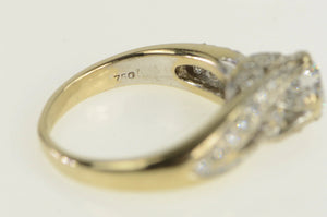 18K 1.25 Ctw Diamond 0.75 Ct Engagement Ring Yellow Gold